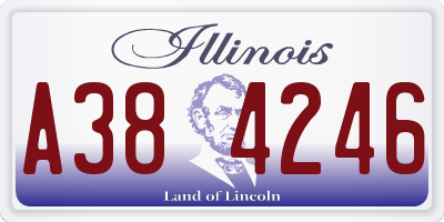 IL license plate A384246