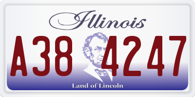 IL license plate A384247