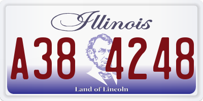 IL license plate A384248