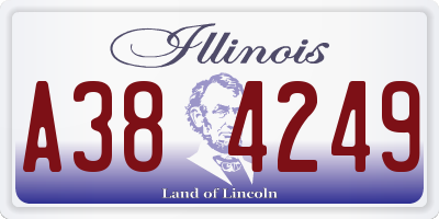 IL license plate A384249
