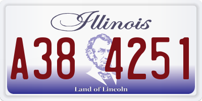IL license plate A384251