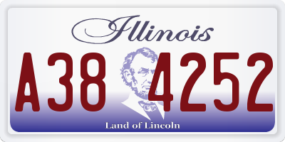 IL license plate A384252