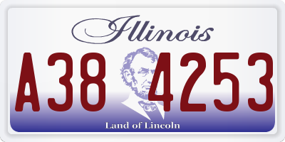 IL license plate A384253