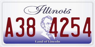 IL license plate A384254