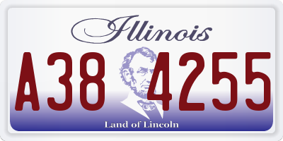 IL license plate A384255