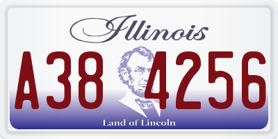 IL license plate A384256