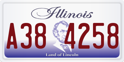 IL license plate A384258