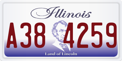 IL license plate A384259
