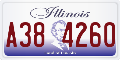 IL license plate A384260