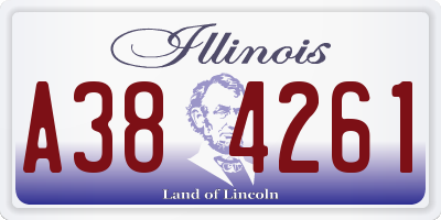 IL license plate A384261