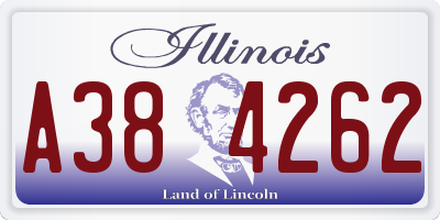 IL license plate A384262