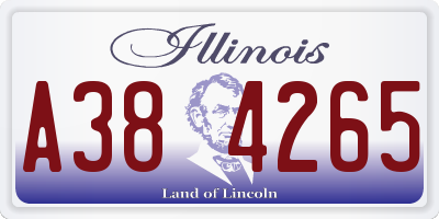 IL license plate A384265
