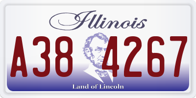 IL license plate A384267