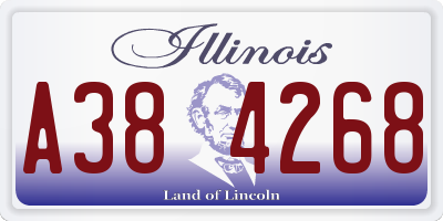 IL license plate A384268