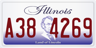 IL license plate A384269