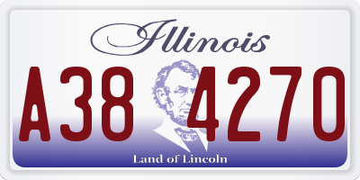 IL license plate A384270