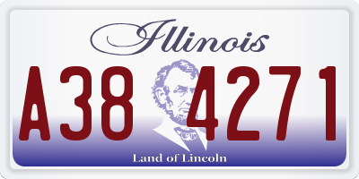 IL license plate A384271