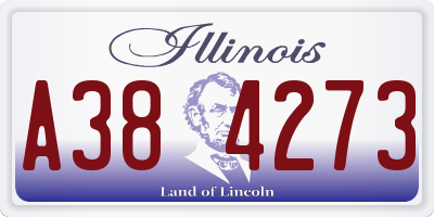IL license plate A384273