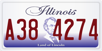 IL license plate A384274