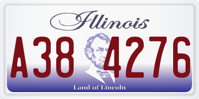 IL license plate A384276