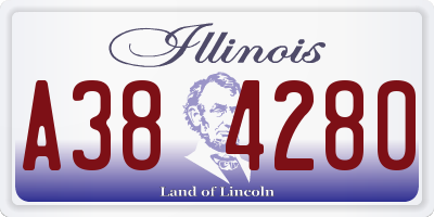IL license plate A384280