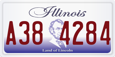 IL license plate A384284