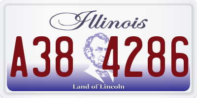 IL license plate A384286