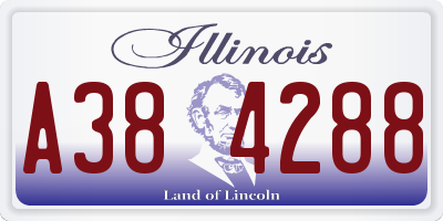 IL license plate A384288