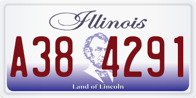 IL license plate A384291