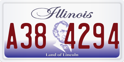 IL license plate A384294