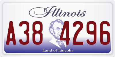 IL license plate A384296