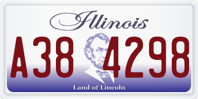 IL license plate A384298