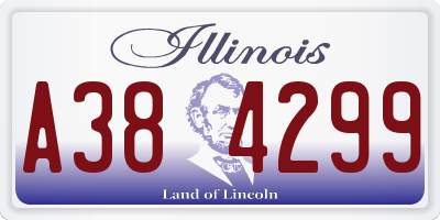 IL license plate A384299