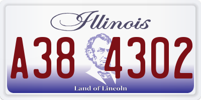 IL license plate A384302