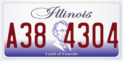 IL license plate A384304