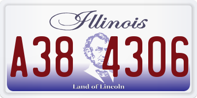 IL license plate A384306
