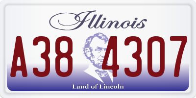 IL license plate A384307
