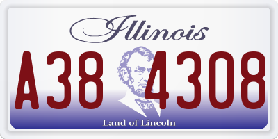 IL license plate A384308
