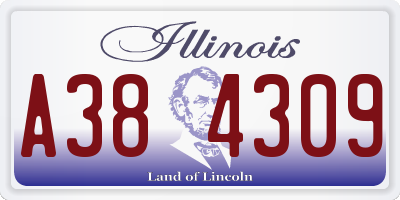 IL license plate A384309