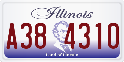 IL license plate A384310