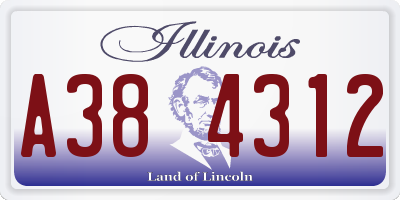 IL license plate A384312
