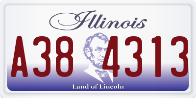 IL license plate A384313