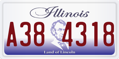IL license plate A384318