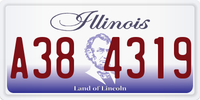 IL license plate A384319