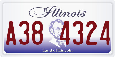 IL license plate A384324