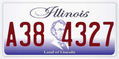 IL license plate A384327