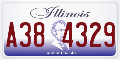 IL license plate A384329