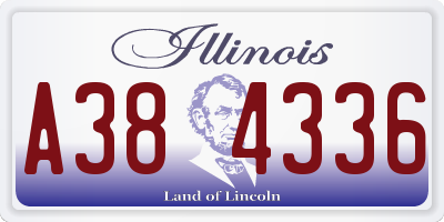IL license plate A384336