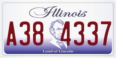 IL license plate A384337