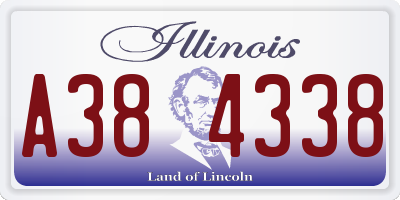 IL license plate A384338